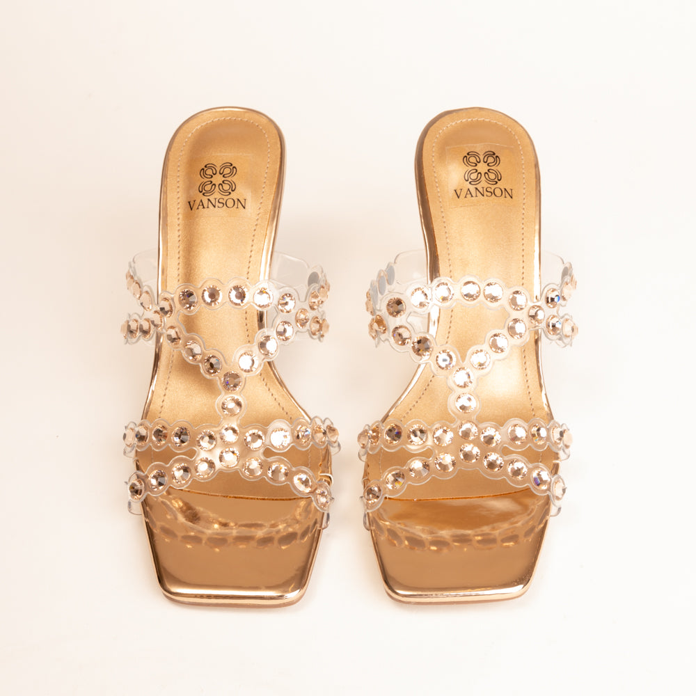 GOLD POX-Embellished Heel in-Champagne.
