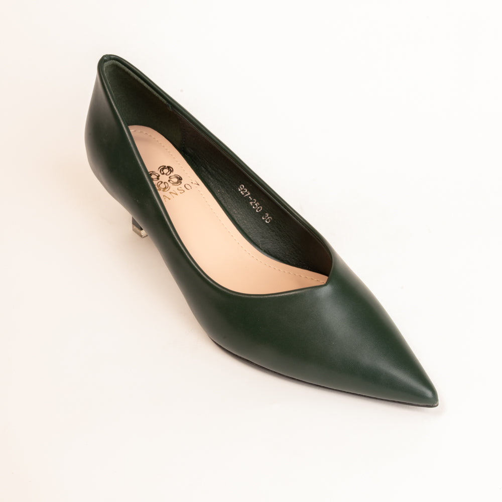 BABY's BREATH-Pumps in-Dark Green.