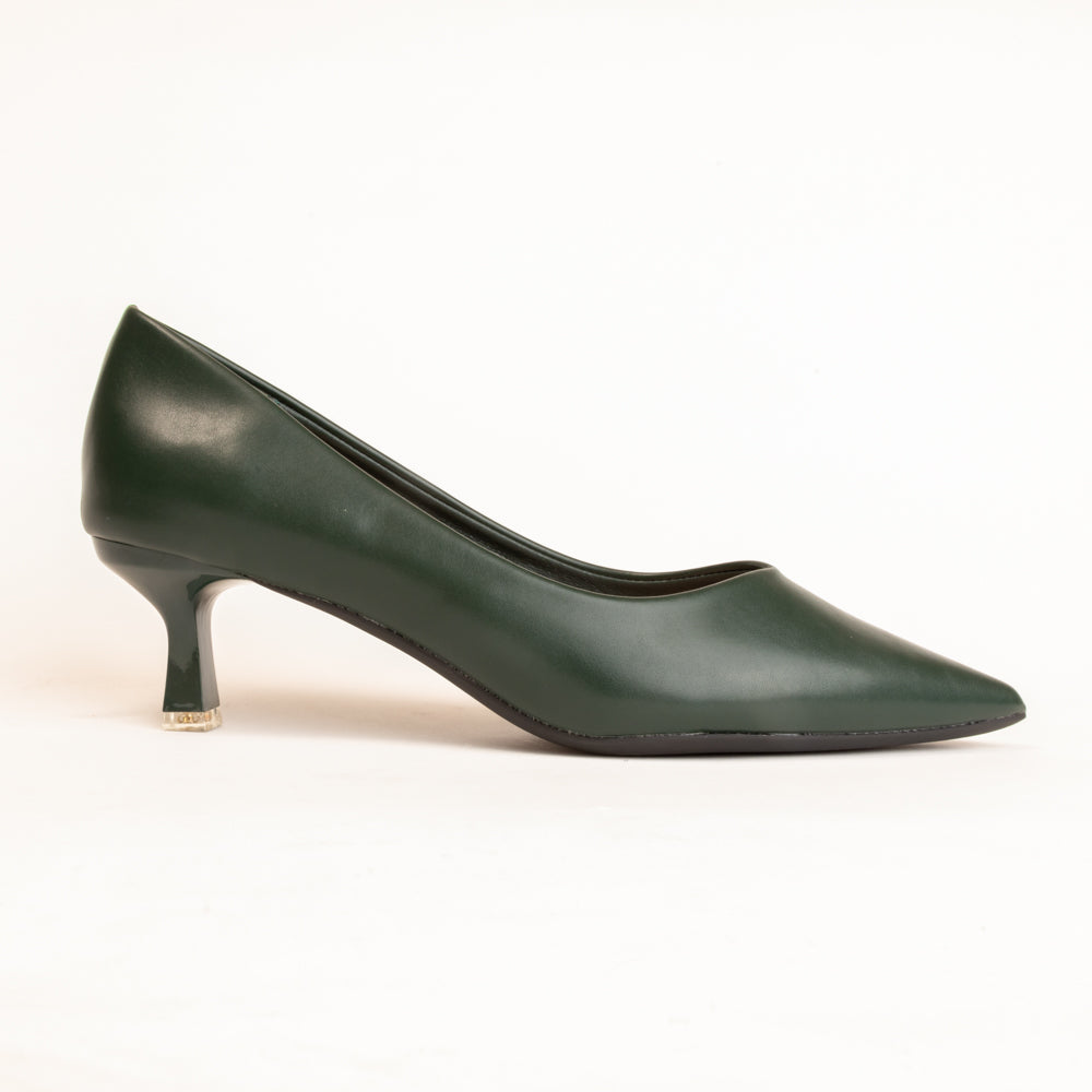 BABY's BREATH-Pumps in-Dark Green.