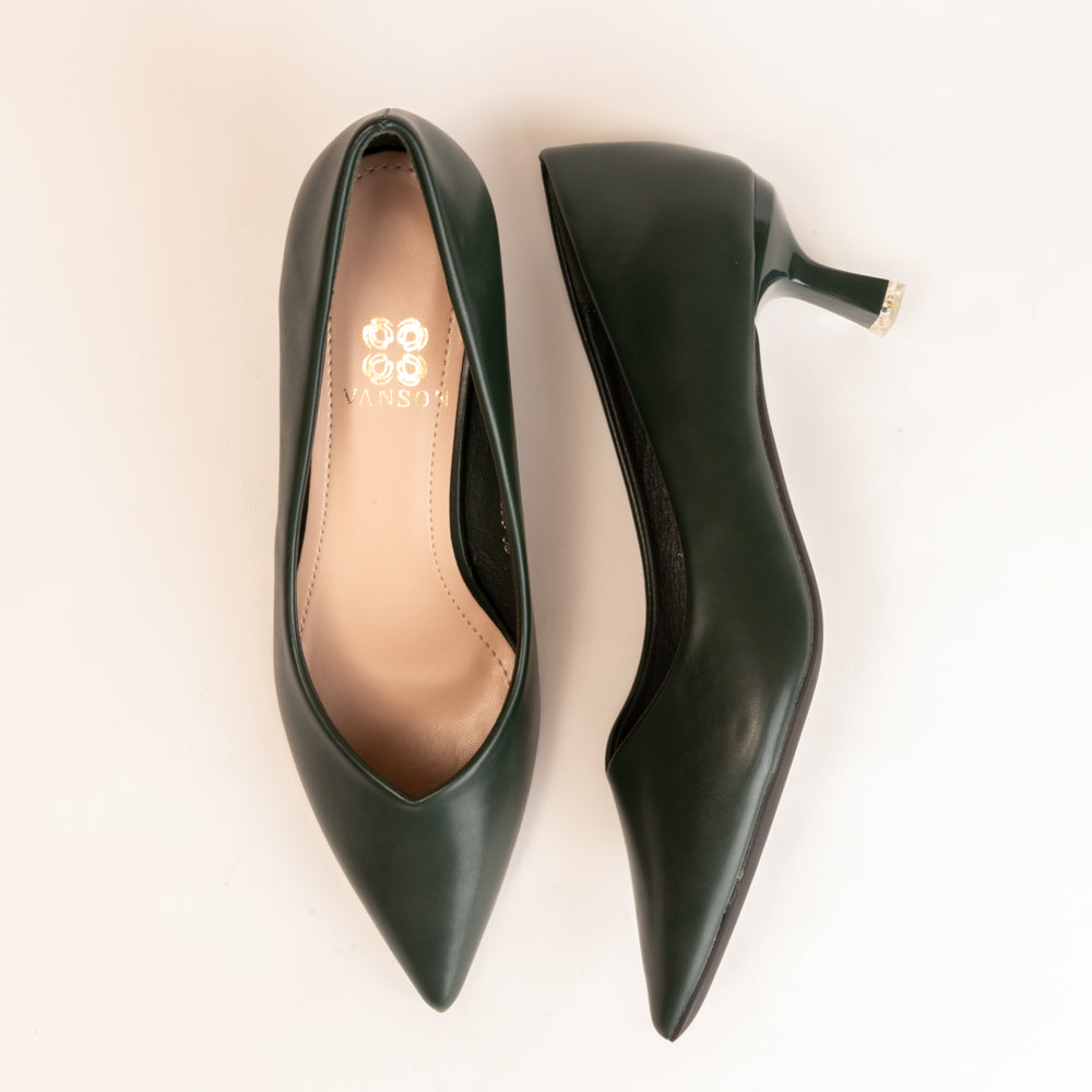 BABY's BREATH-Pumps in-Dark Green.