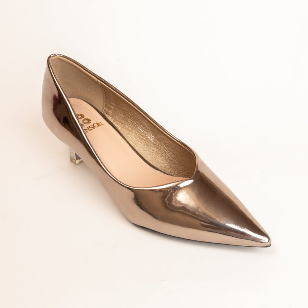 CHROMATIC CHARM-Pumps in-Gun Metal.