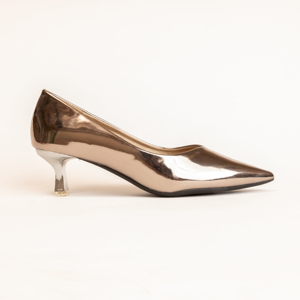 CHROMATIC CHARM-Pumps in-Gun Metal.