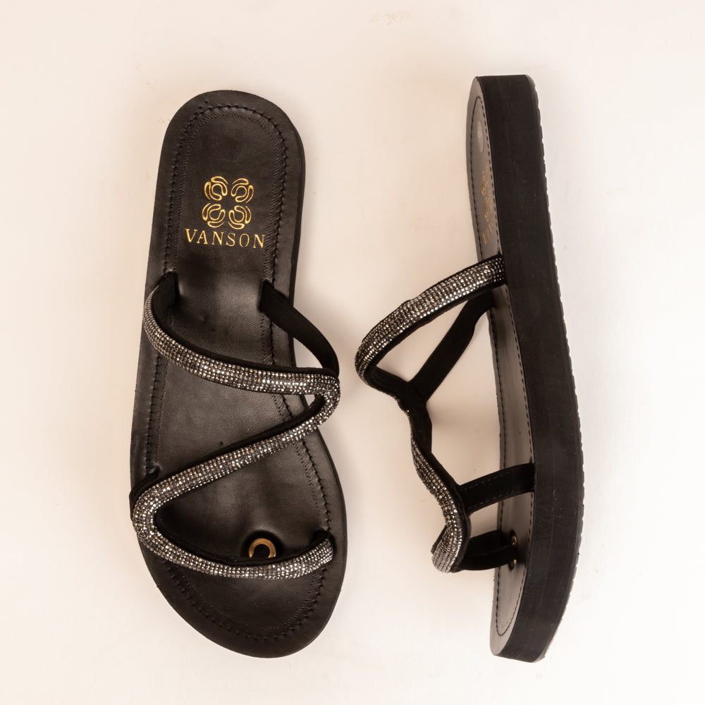 ZEALOUS-Festive Flats in-Black.