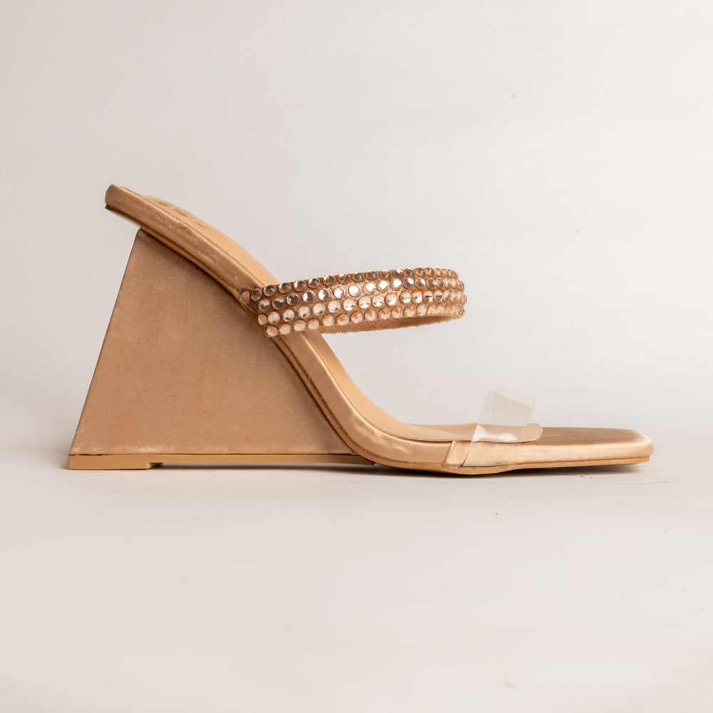EVERATTI-ECCENTRIC HEEL IN-Champagne.