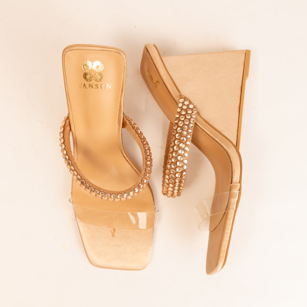 EVERATTI-ECCENTRIC HEEL IN-Champagne.
