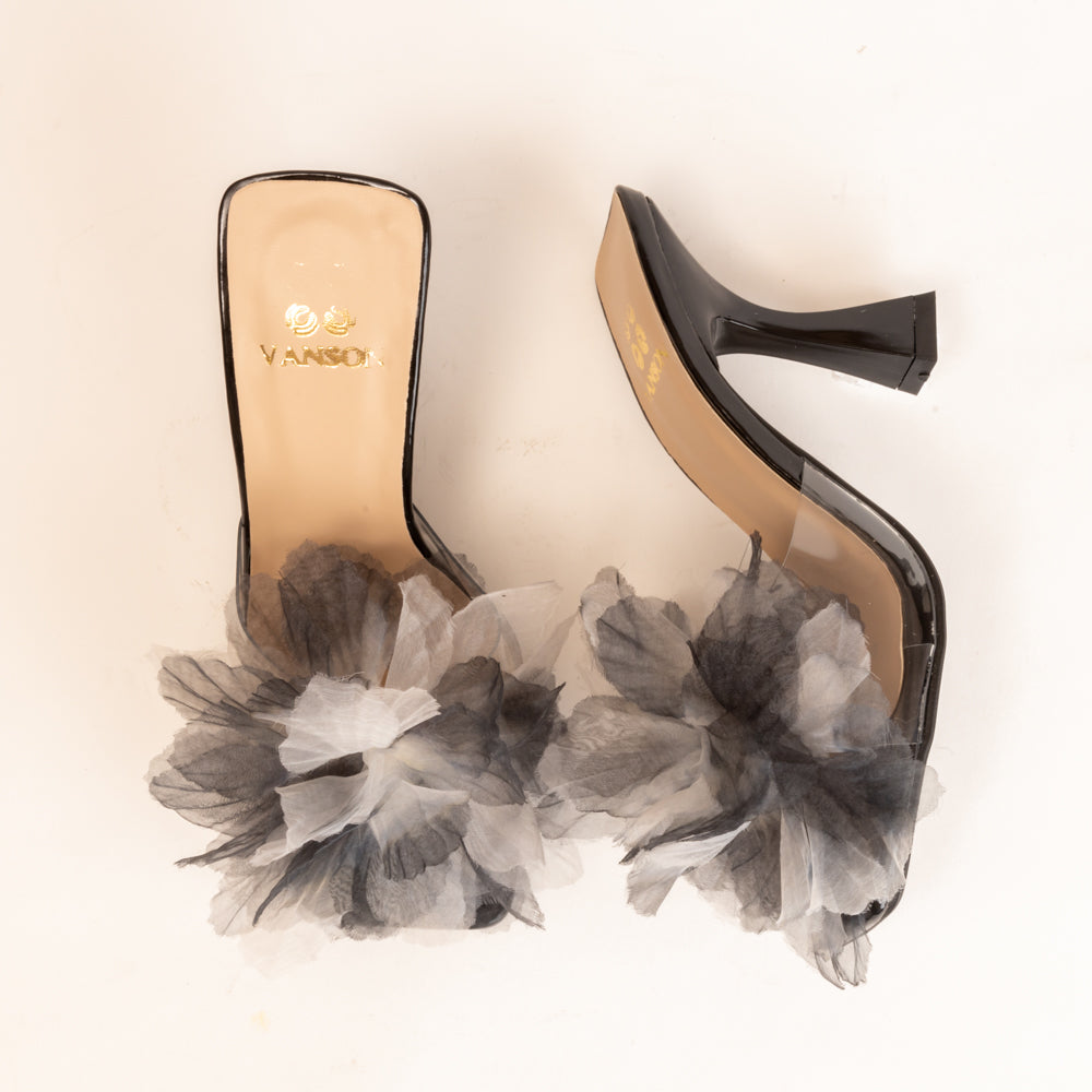 IN BLOOM-Stylish Heel in-Black.