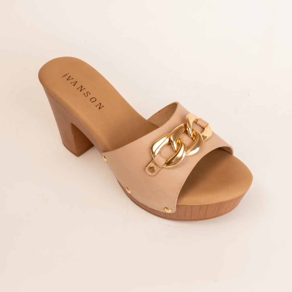 DRUNCH DOLL-Daily Wear Block Heel in-Nude.