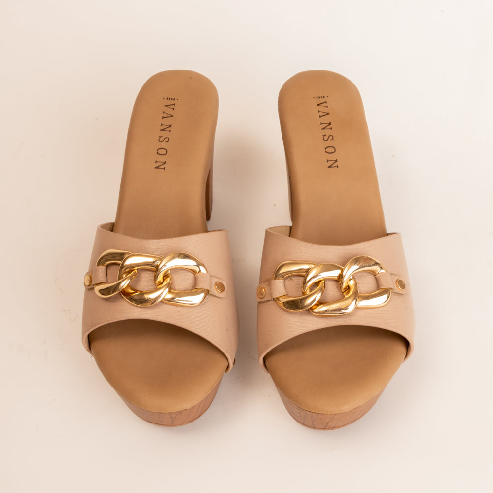 DRUNCH DOLL-Daily Wear Block Heel in-Nude.