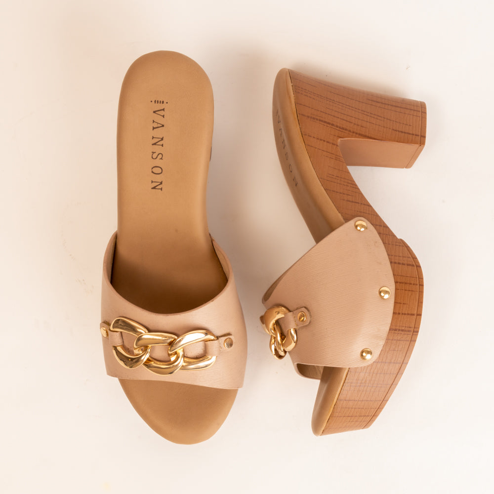 DRUNCH DOLL-Daily Wear Block Heel in-Nude.