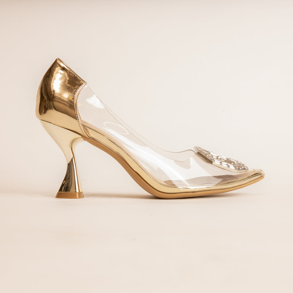 SUN KILLER VIBES-Pumps in-Gold.