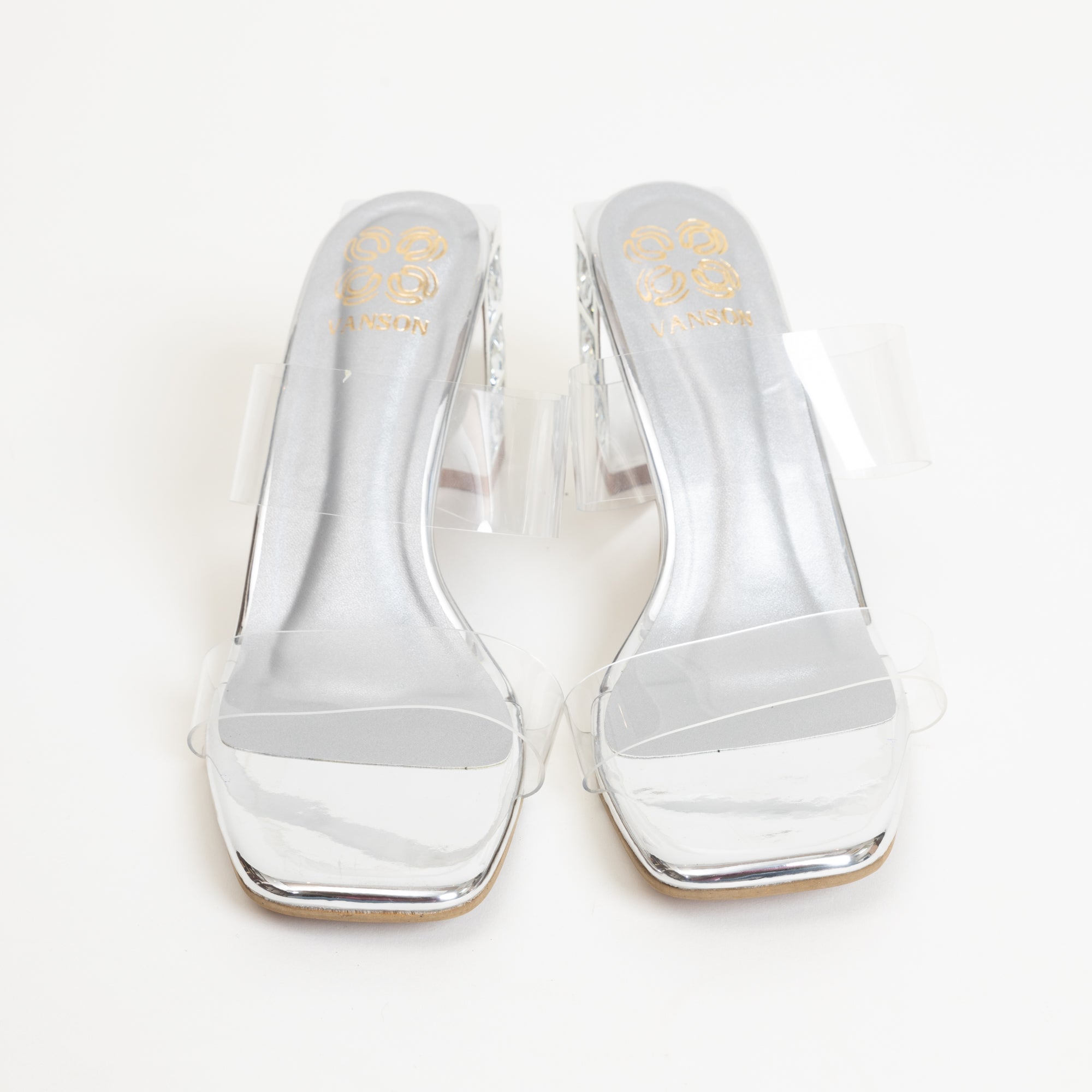 QUICKSILVER-Embellished Block Heel in-Silver.