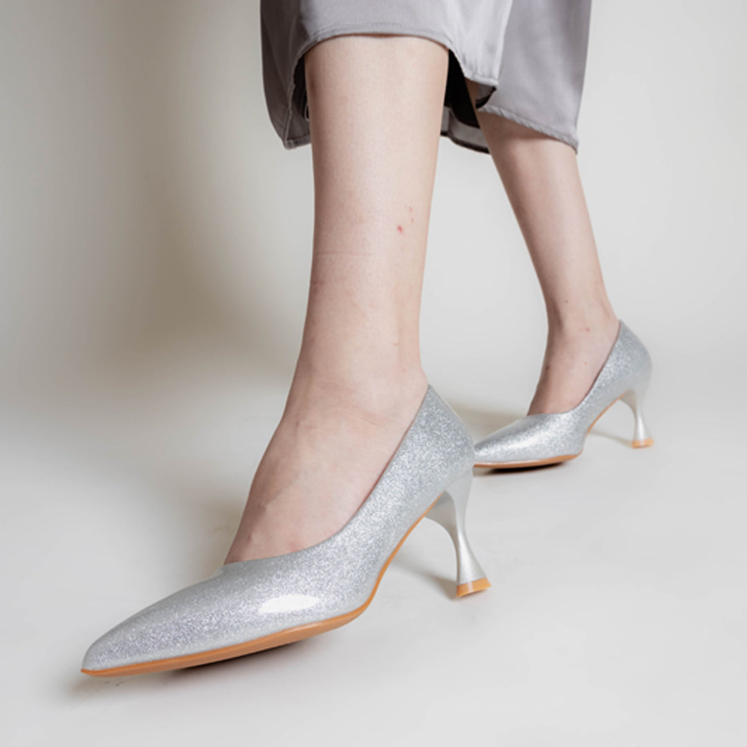DOROTHY's DREAM-Party wear Pumps in-Silver.