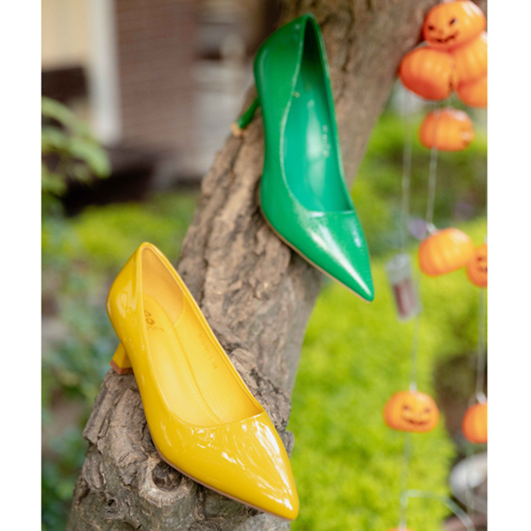 BANANA SPLIT-Pumps in-Yellow.