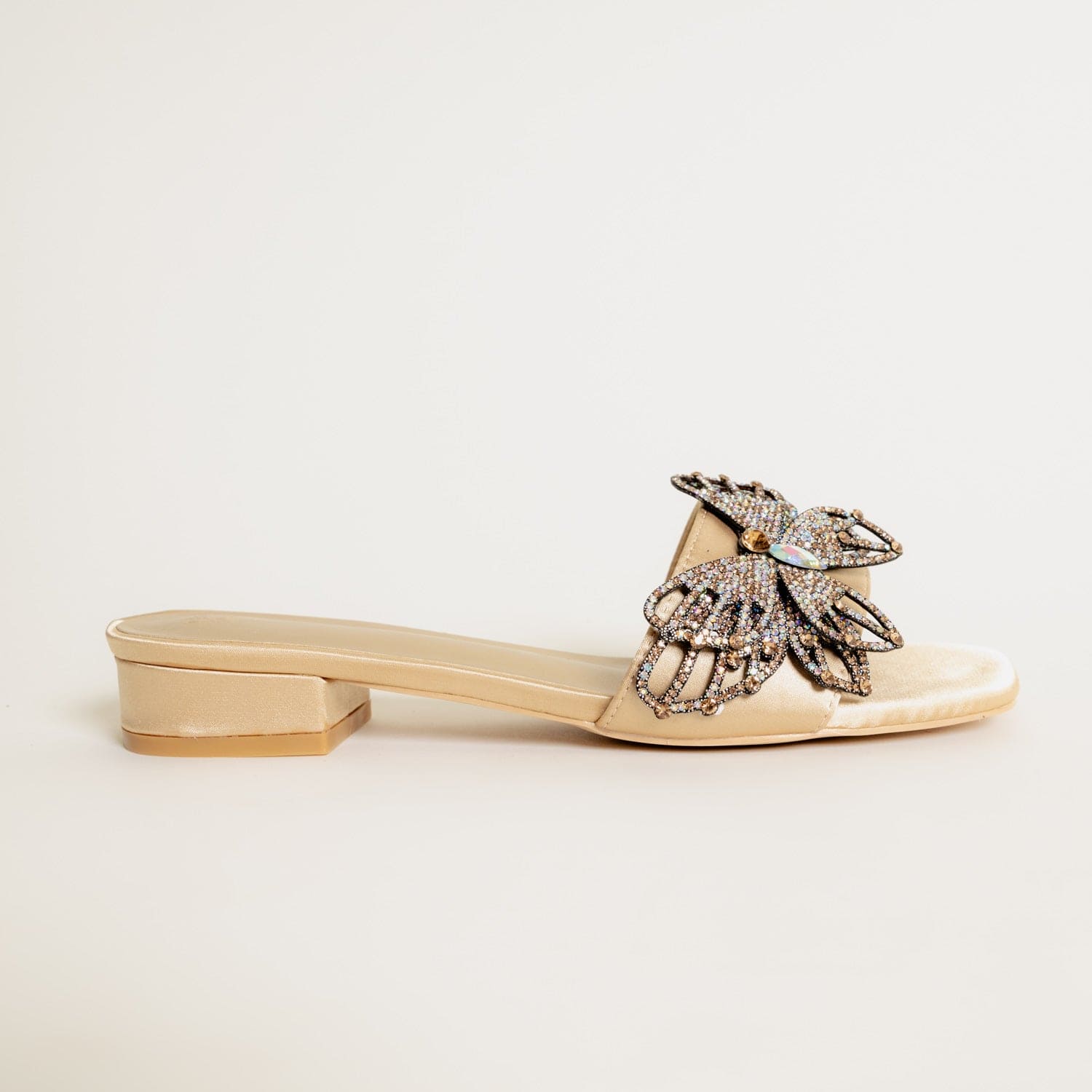 FLUTTER-Embellished flats in-Gold.