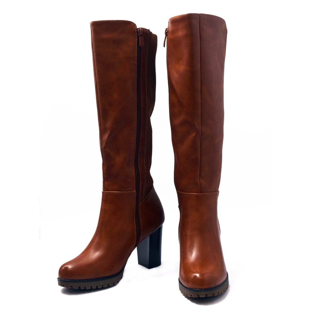 ARIANA- Boots in-Camel.