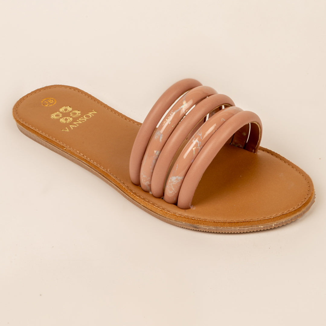 JENNY CALL- Regular Flats in-Peach.