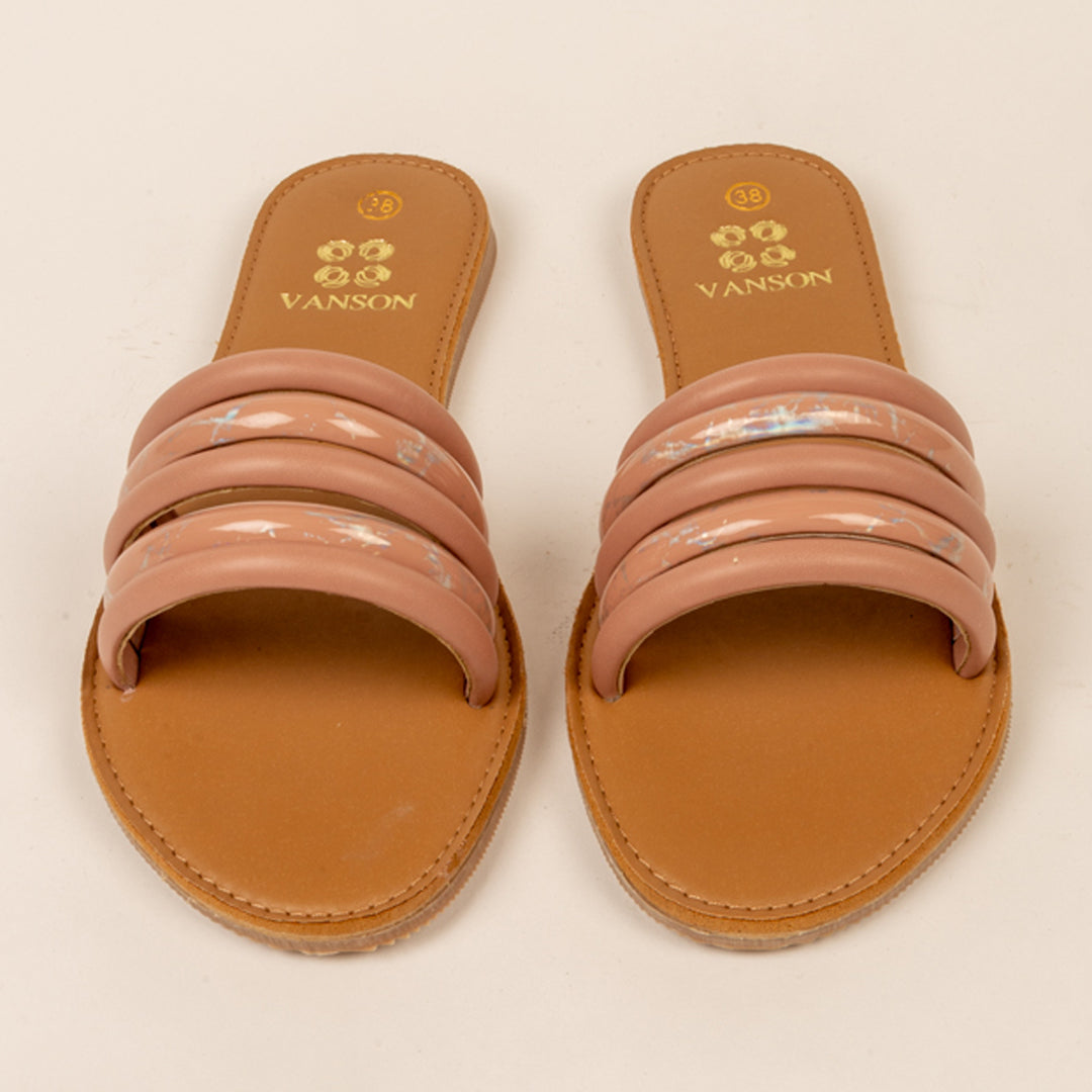 JENNY CALL- Regular Flats in-Peach.