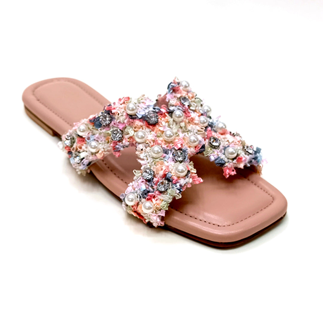 SEA SHORE SLIPPER-Regular Flats in-Cream, Nude & Black.