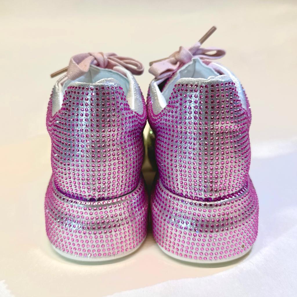 MILKY WAY-Glittery Sport Shoe in-Pink.
