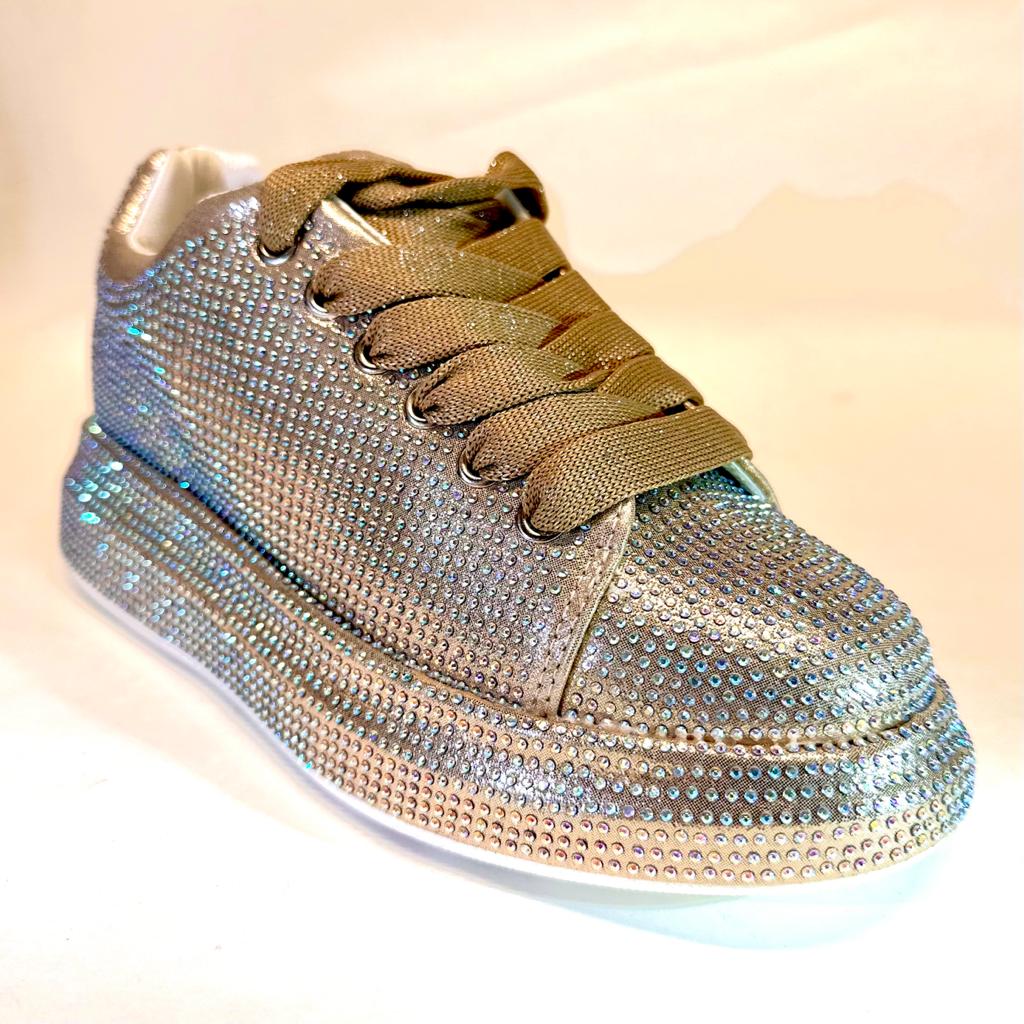 MILKY WAY-Glittery Sport shoes in-Gold.