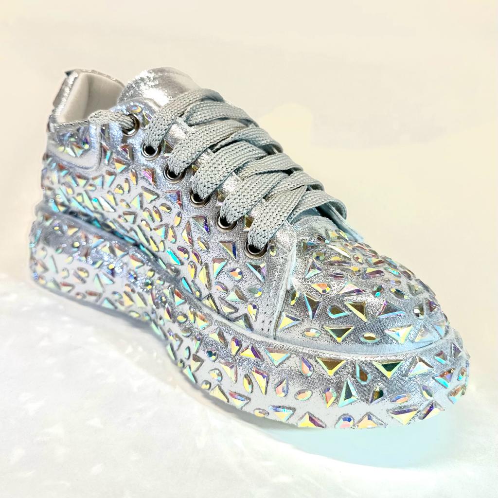 GALAXY-Party Wear Sport Shoes in-Silver.