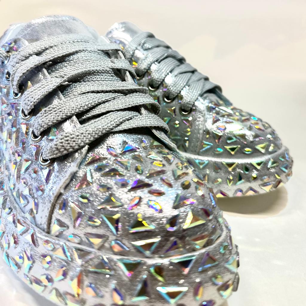 GALAXY-Party Wear Sport Shoes in-Silver.
