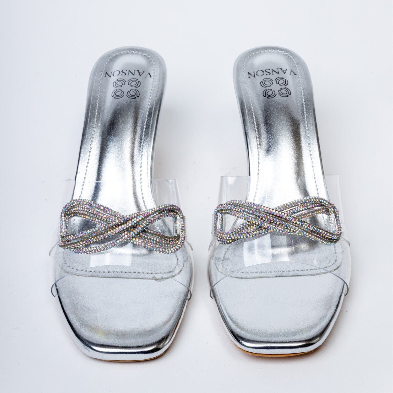SCROLL DEW-Wedding Heel in- Silver.
