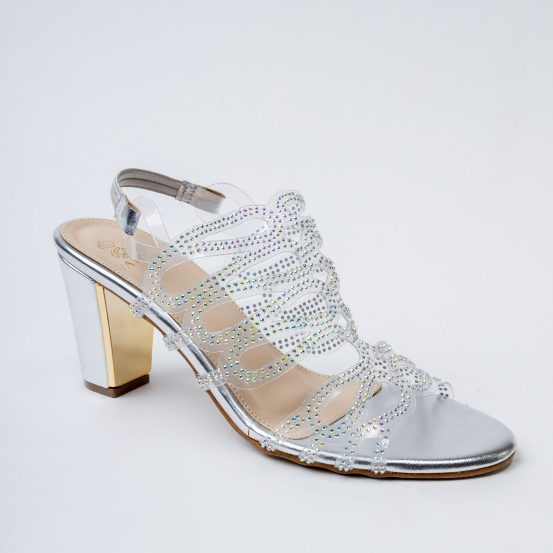 DIANA-Party wear heel in-Silver