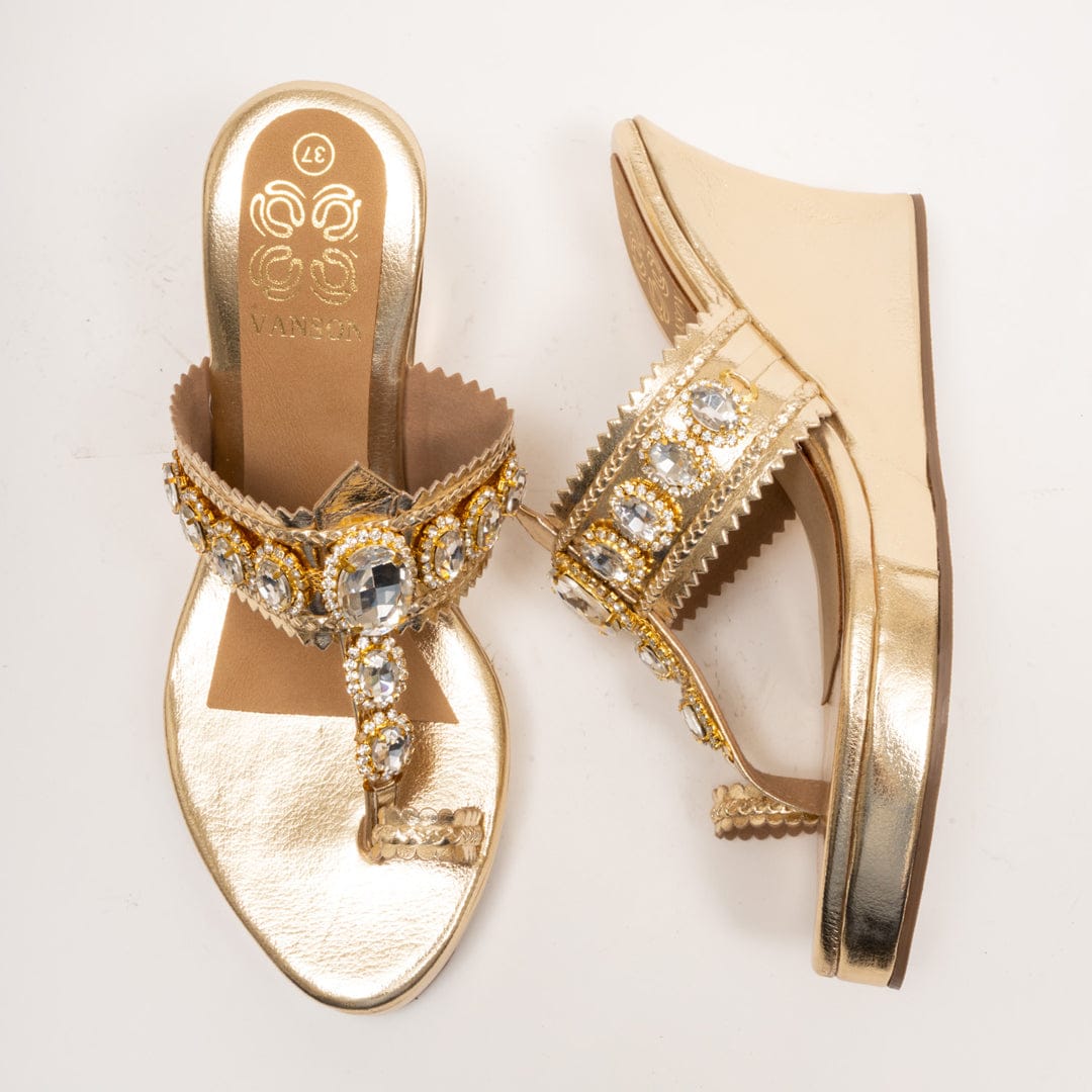 WEDGE GLOSS-Ethnic Wedge in- Gold.