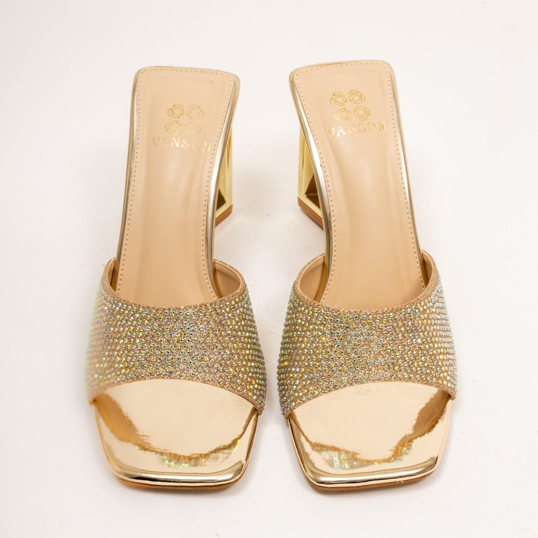 SHINE GAEL- Shimmer Eccentric Heel in-Gold.