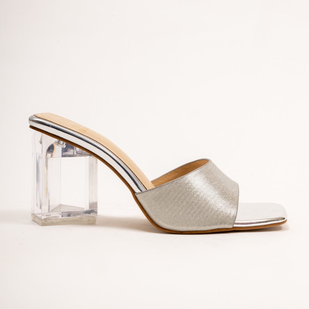 ESTELLA-Eccentric Block Heel in-Silver.