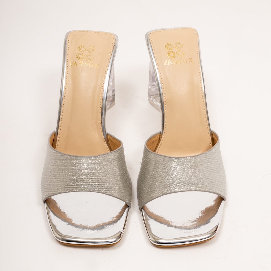 ESTELLA-Eccentric Block Heel in-Silver.