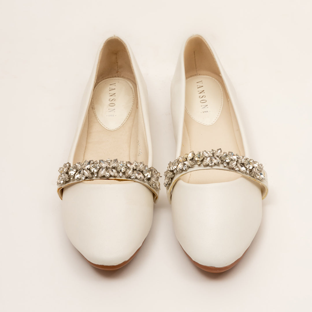 BELLA ENCHANTED-Embellished Belly in-White.