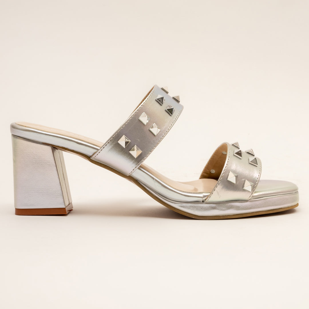 Leo -Party Wear heels in Silver