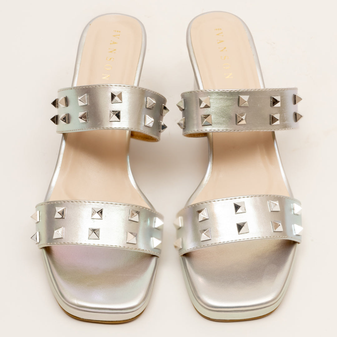 Leo -Party Wear heels in Silver