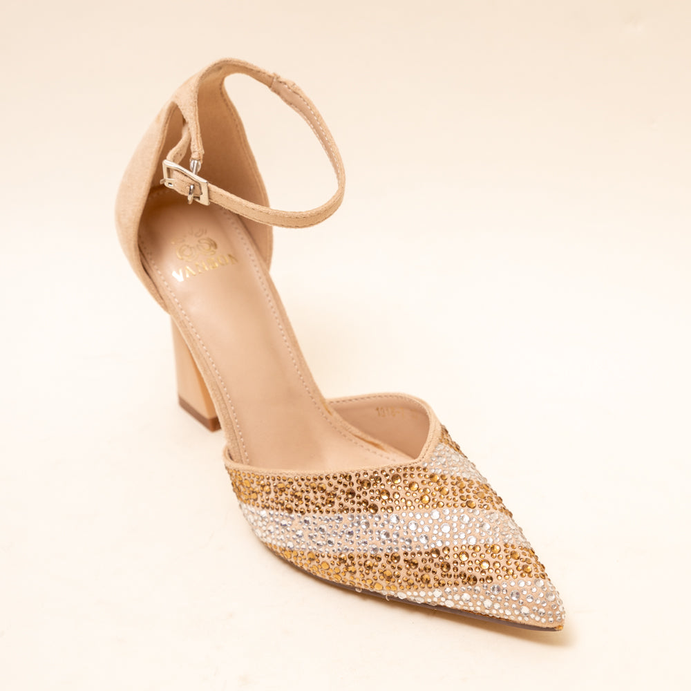 Badgley Mischka Womens Block Heel Glitter Platform Sandals Gold Tone S -  Shop Linda's Stuff