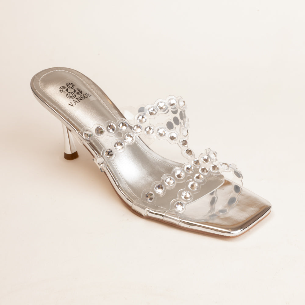 GOLD POX-Party wear heel in-Silver.