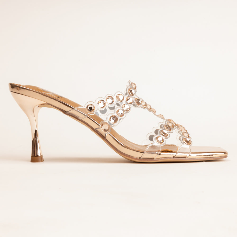 GOLD POX-Embellished Heel in-Champagne.