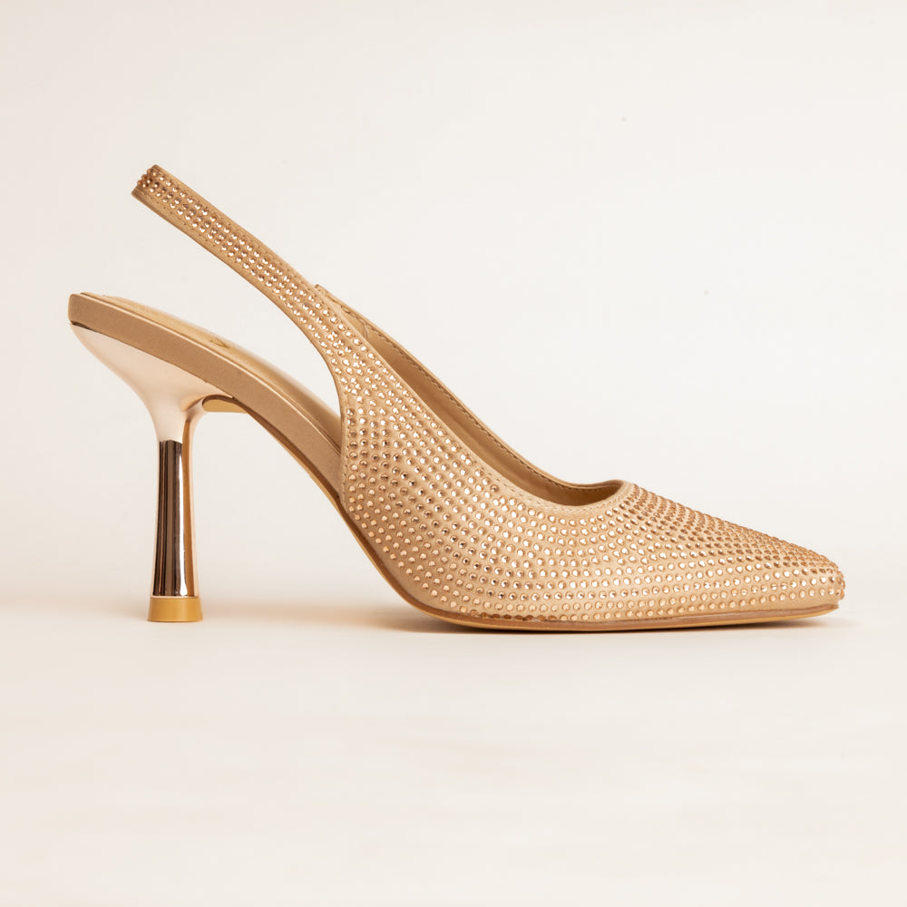 PROM NIGHT-Party wear heel in-Champagne.