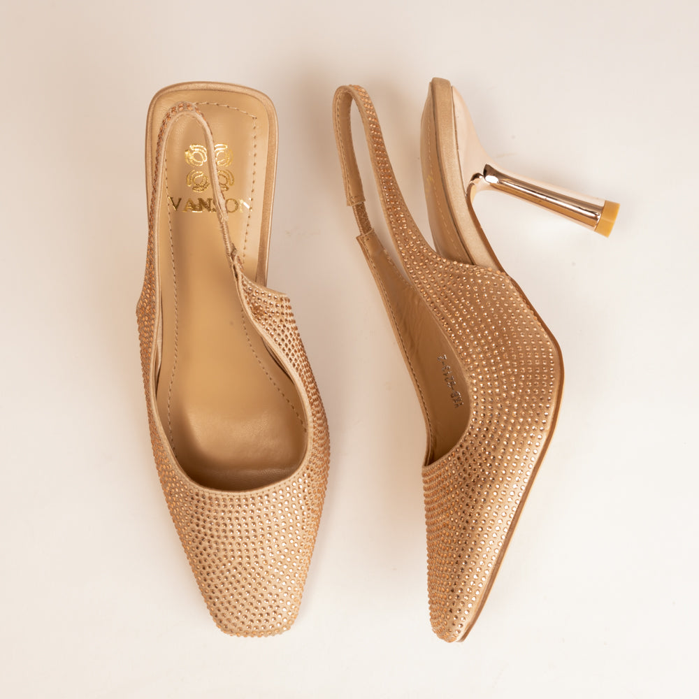 PROM NIGHT-Party wear heel in-Champagne.