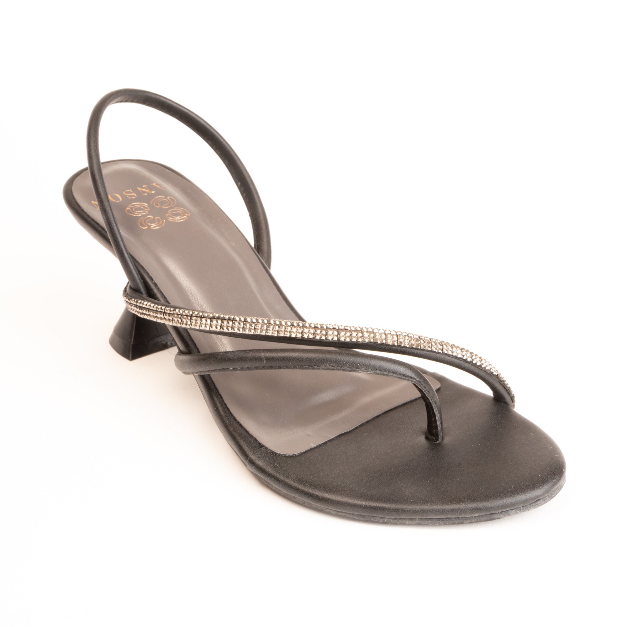 QUINCY LANE-Embellished Heel in-Black.
