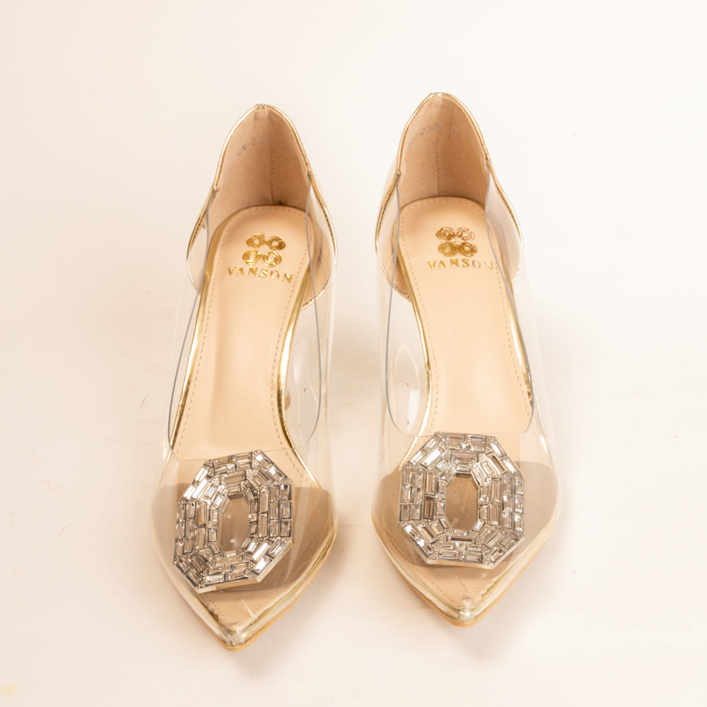 SUN KILLER VIBES-Pumps in-Gold.