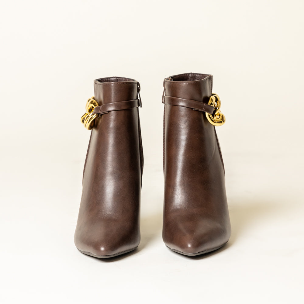 GOLDEN LINK-Ankle Length Boots in-Copper.