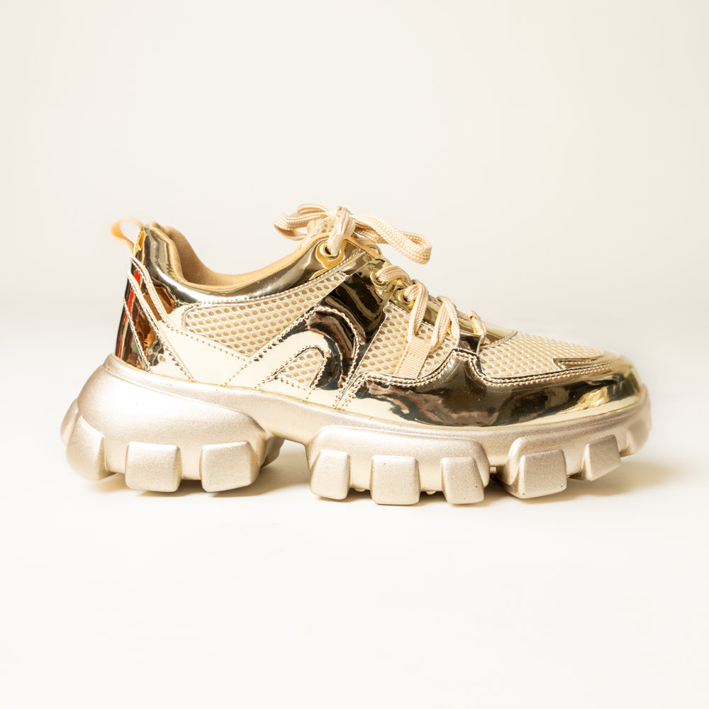 GOLDBERG-Sporty Shoes in-Gold.