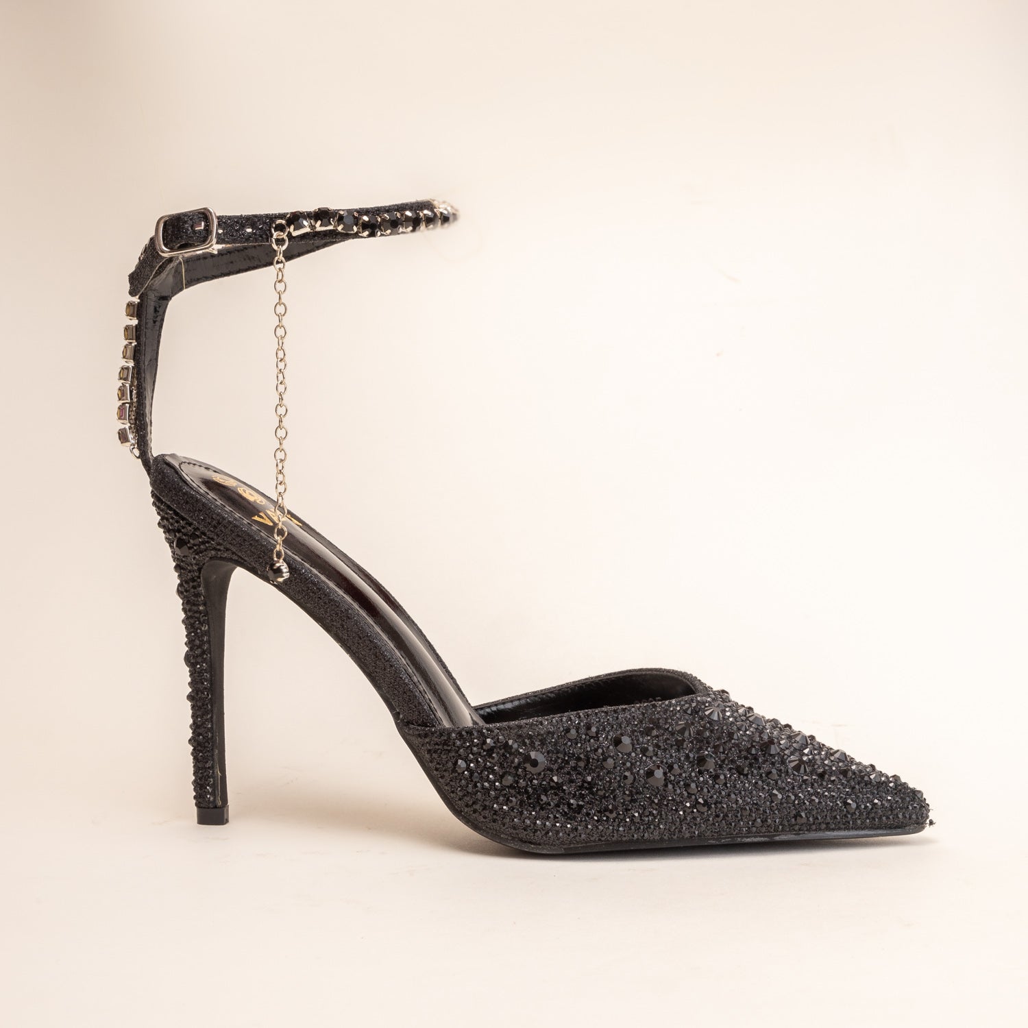 Black sparkling classic high heels. Women shoe. Platform shoes Stock Photo  - Alamy