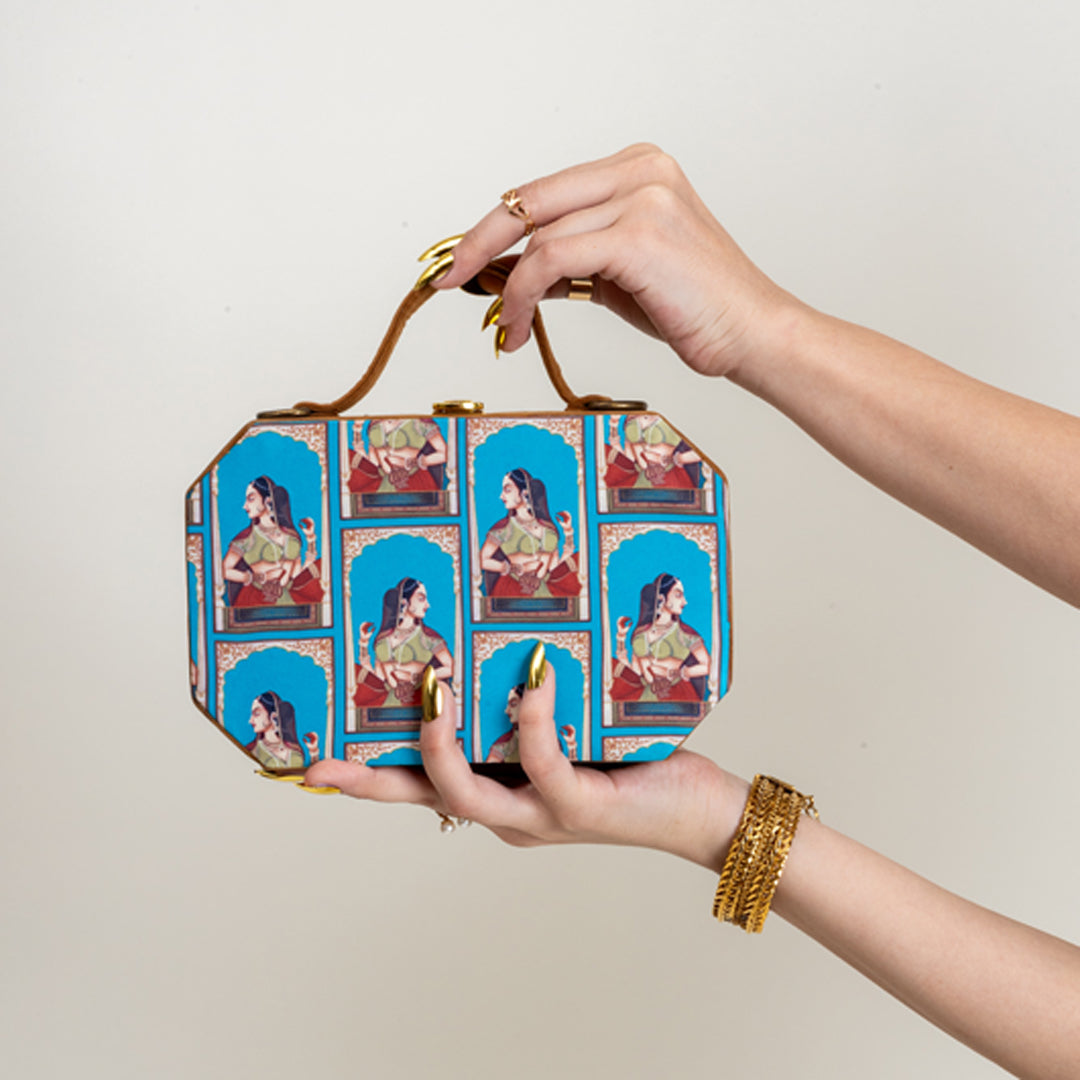 ROYAL BABE-Clutch in-Blue.