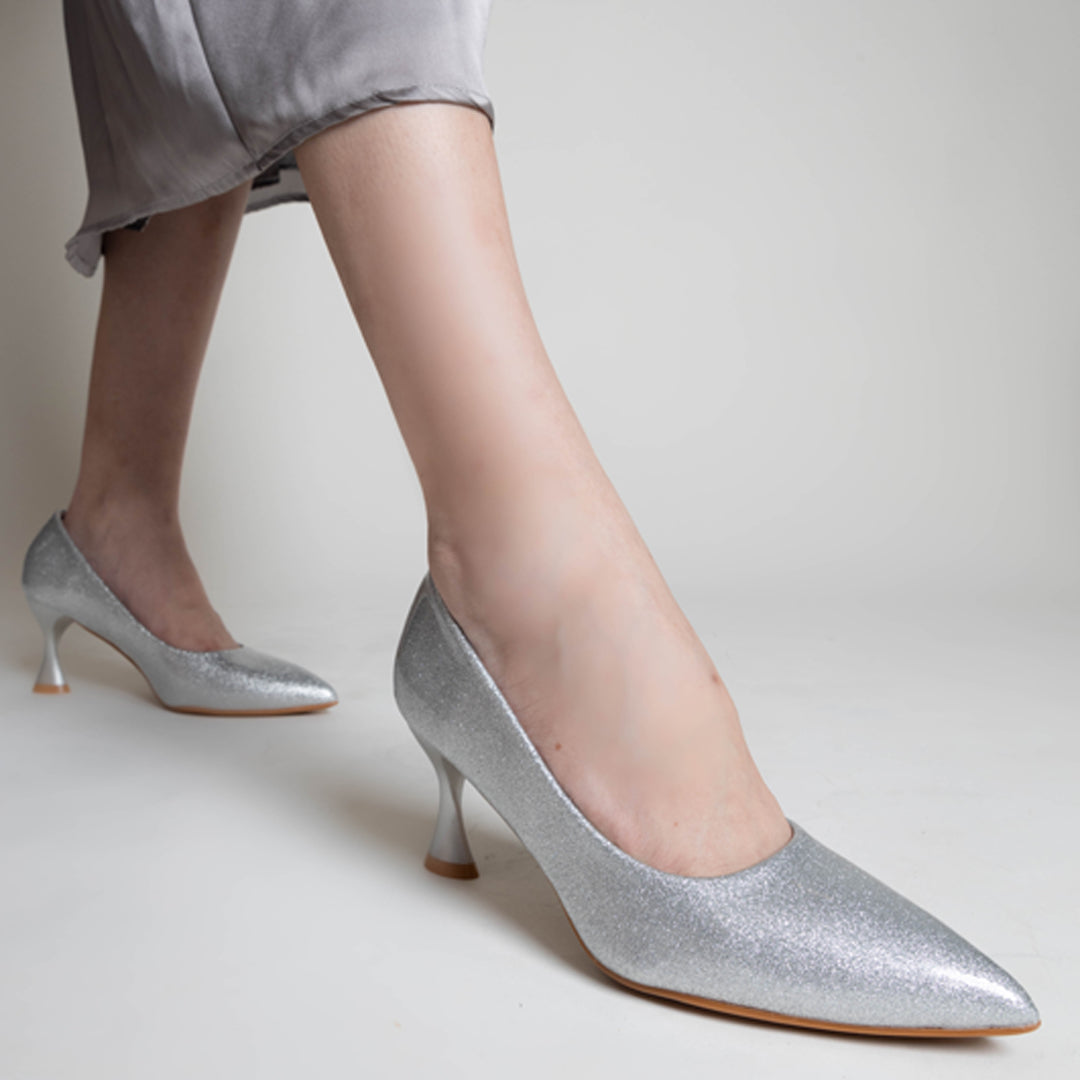 DOROTHY's DREAM-Party wear Pumps in-Silver.