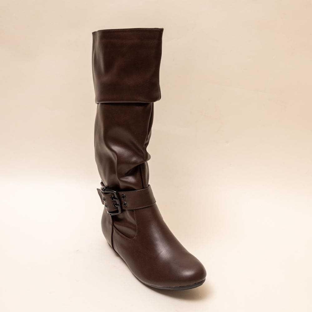 HIDDEN HEEL-Boots in-Brown.