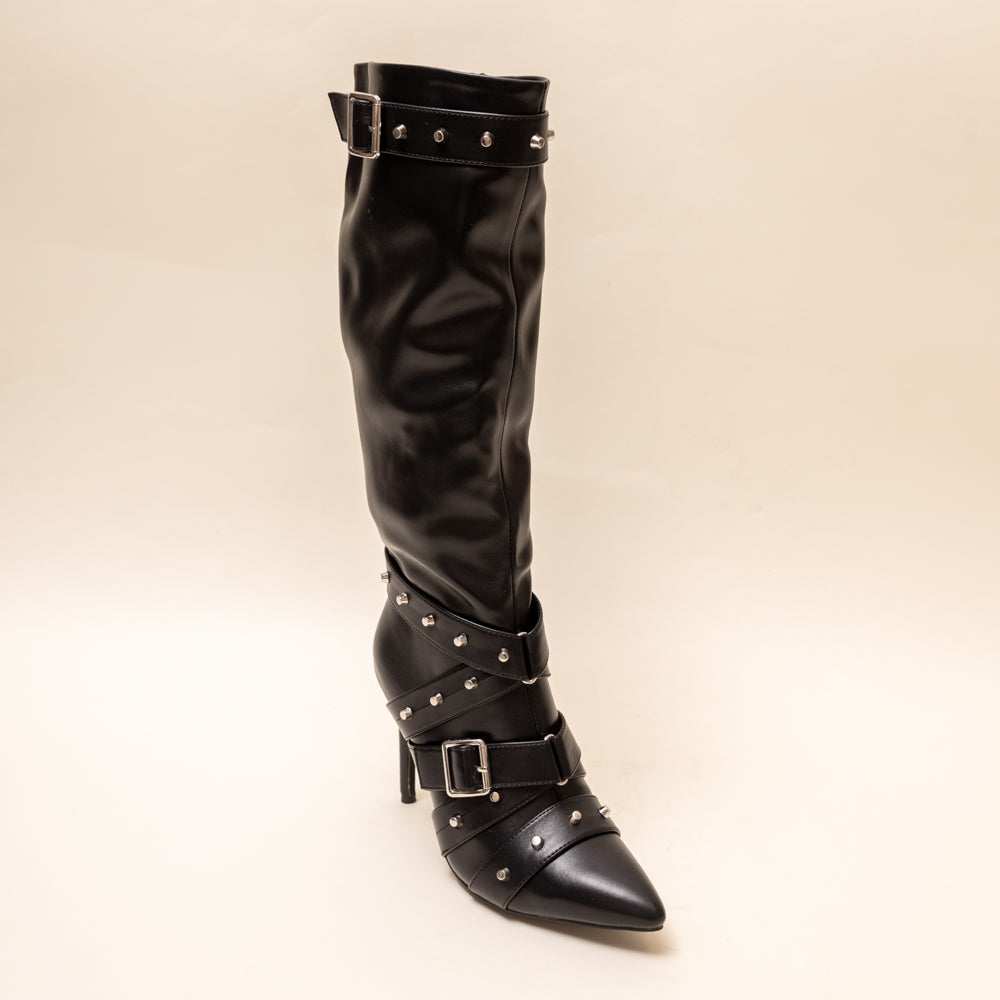 JEAN UP-Stylish Boots in-Black.