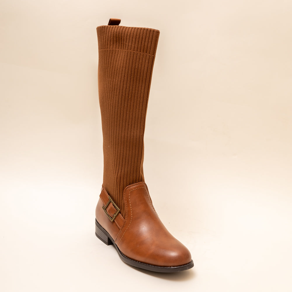 SOCK BOOT-Boots in-Camel.